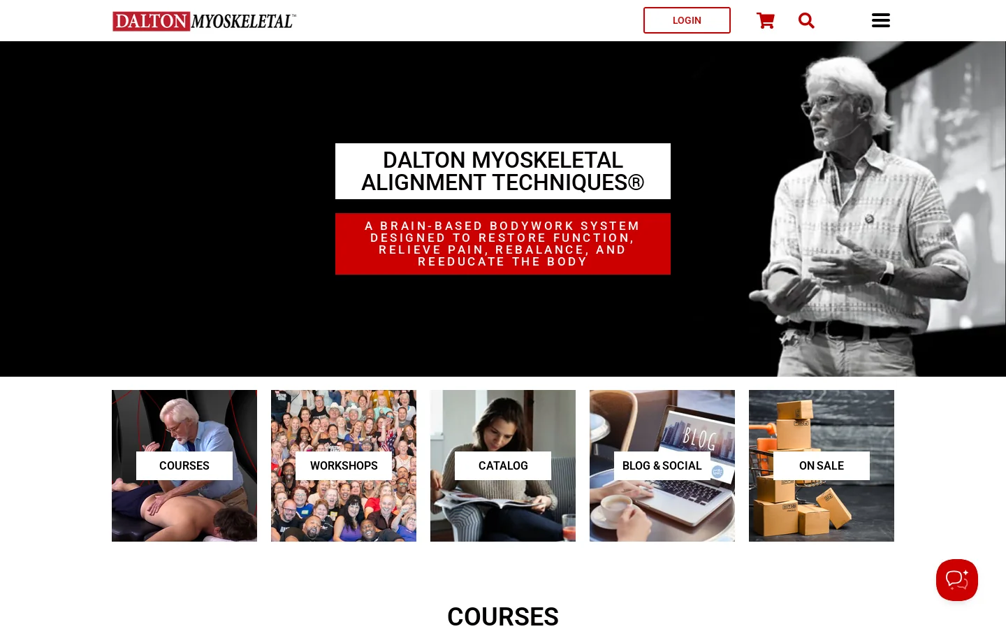 Erik Dalton Myoskeletal Alignment Techniques® Homepage screenshot