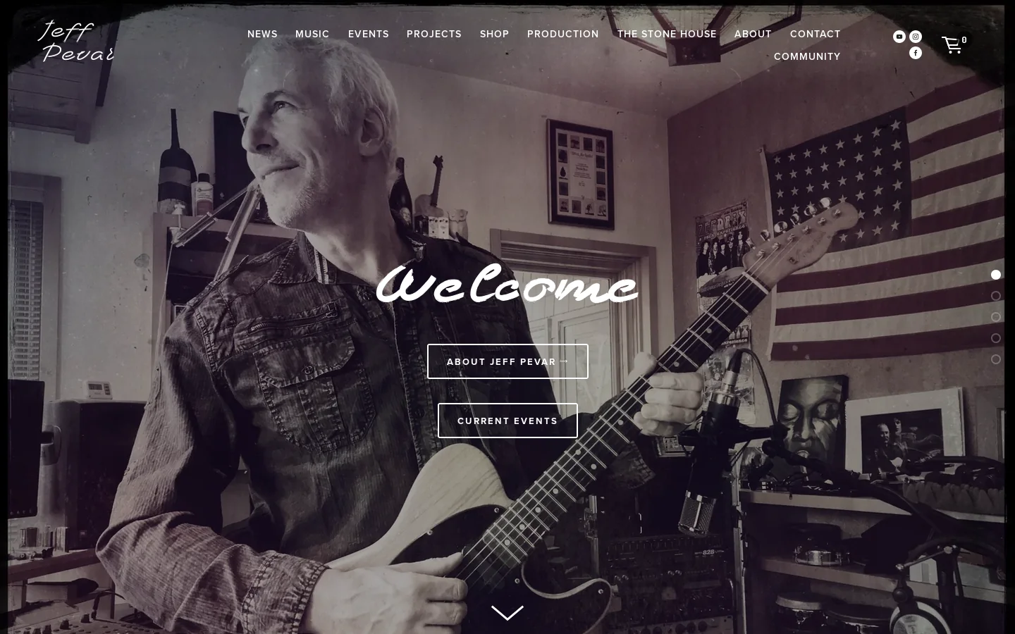 Jeff Pevar Homepage screenshot