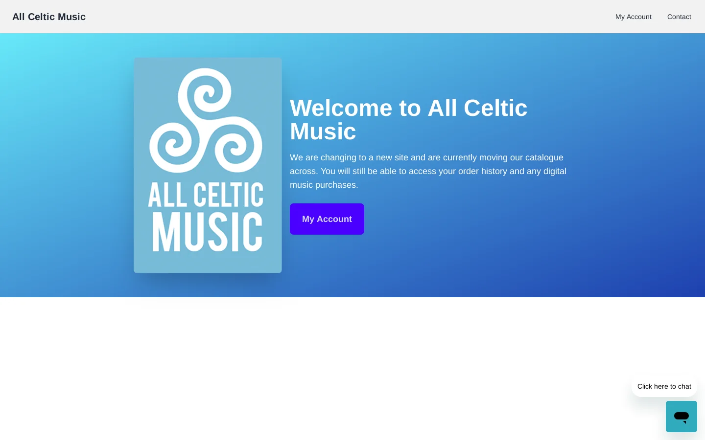 All Celtic Music Homepage screenshot