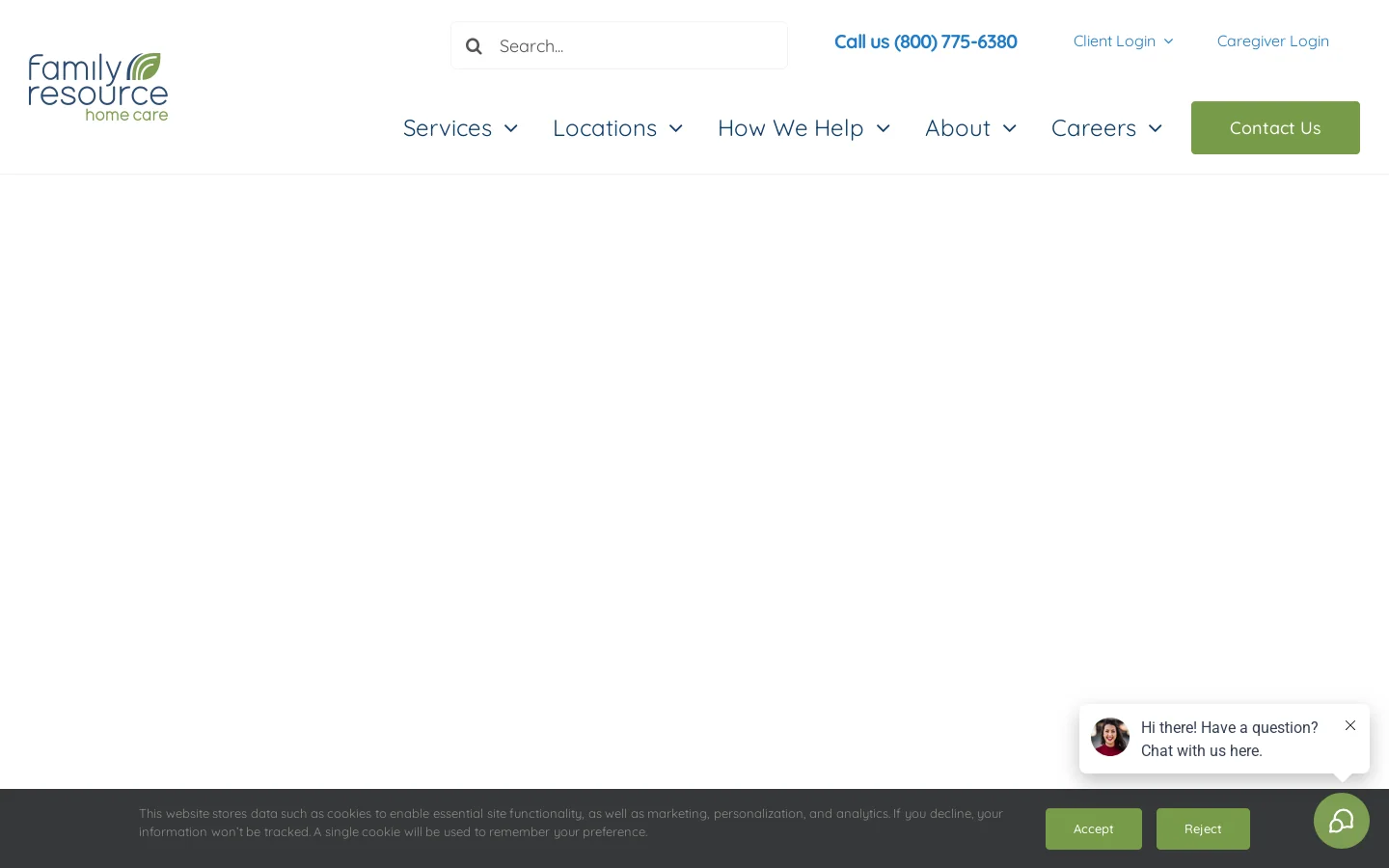 Family Resource Home Care Homepage screenshot