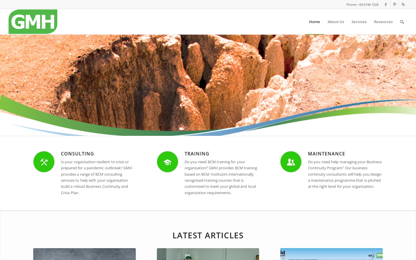GMH Continuity Architects – Global Leaders in Business Continuity Homepage screenshot