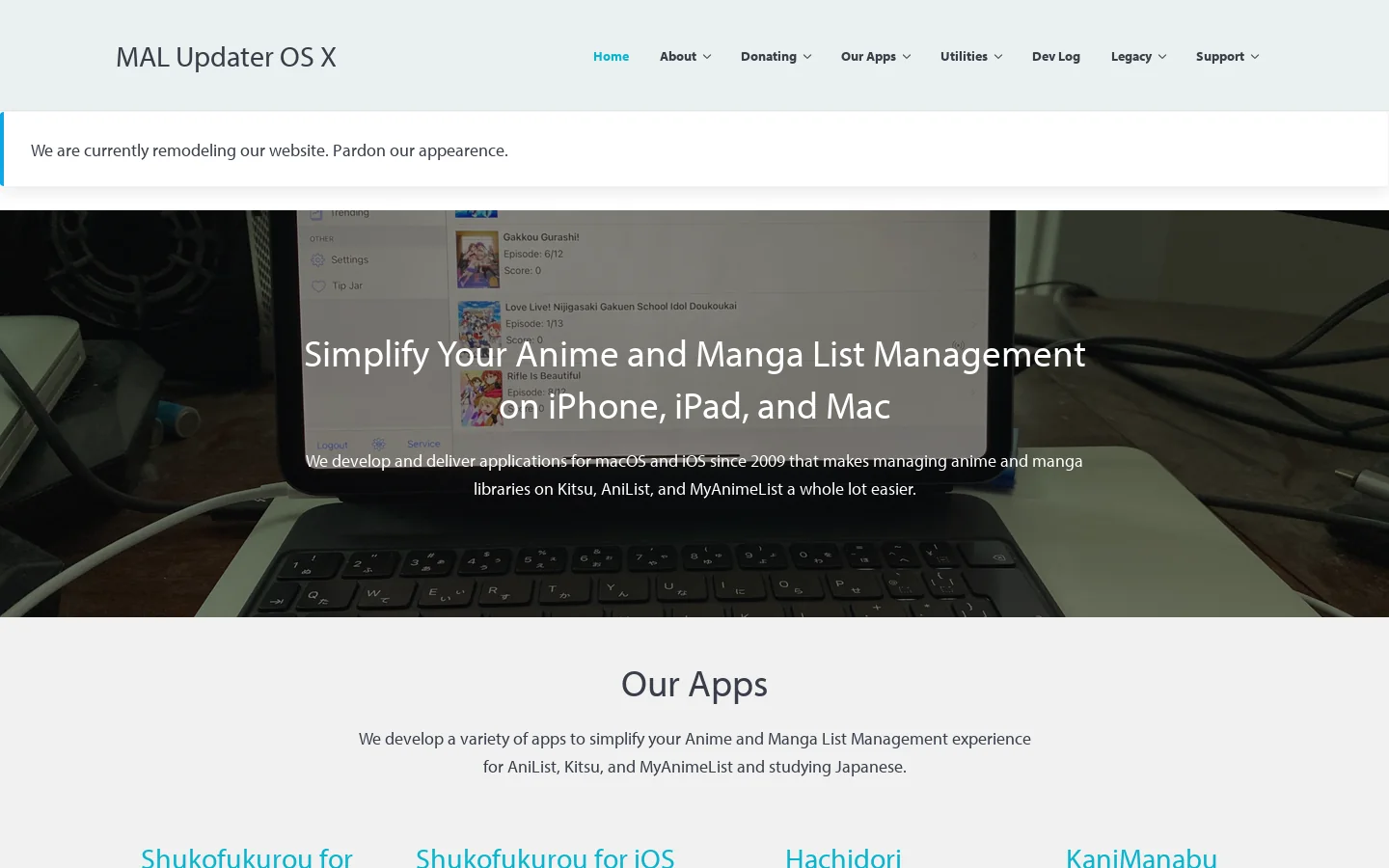 Homepage Homepage screenshot