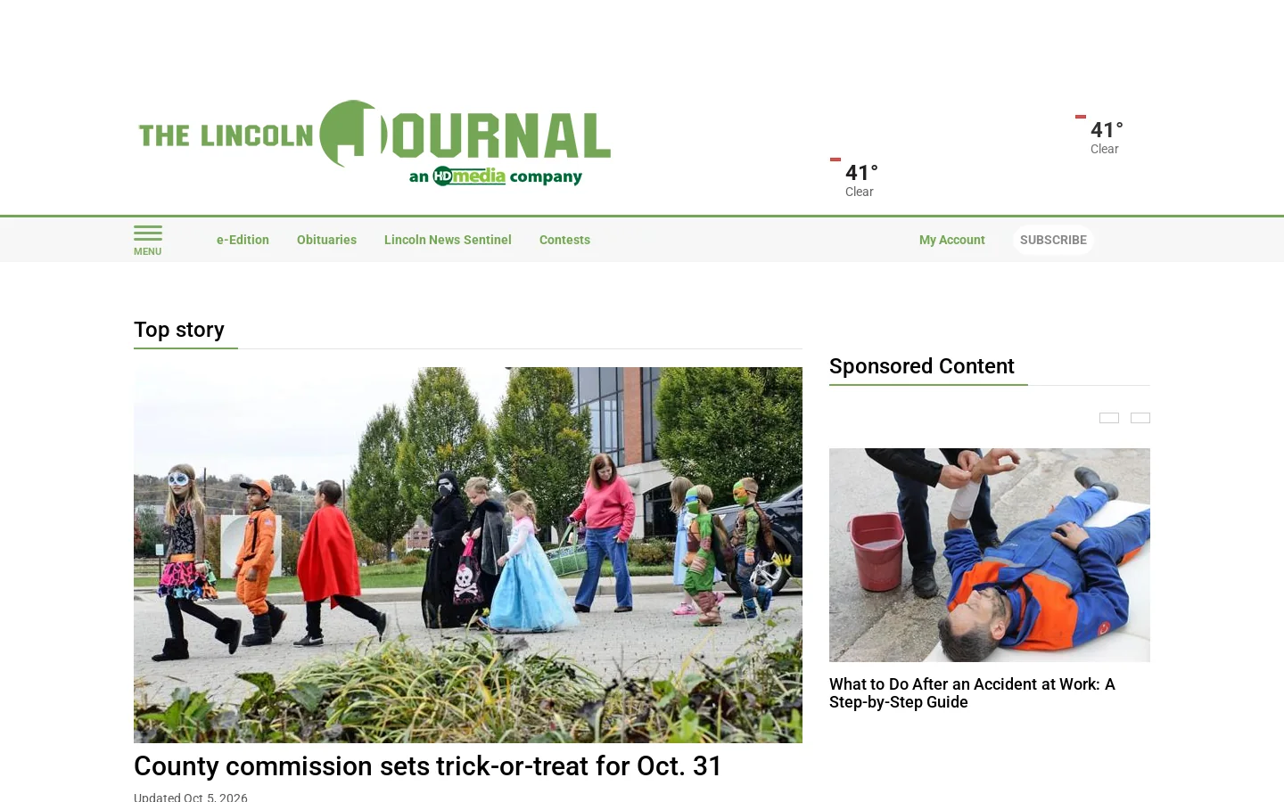 lincolnjournal.com Homepage screenshot