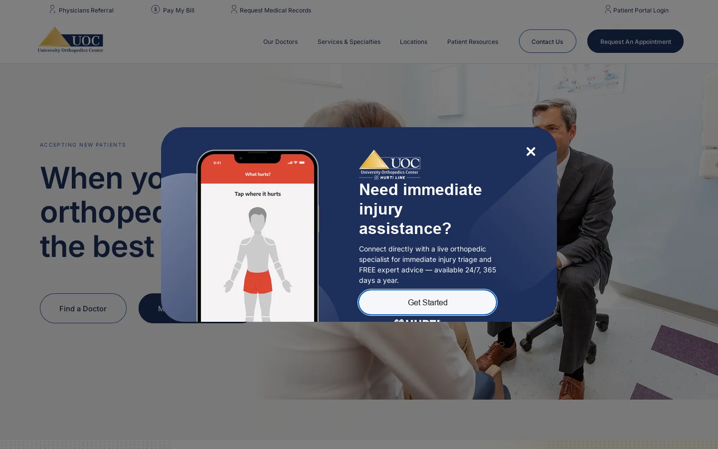 UOC Homepage screenshot