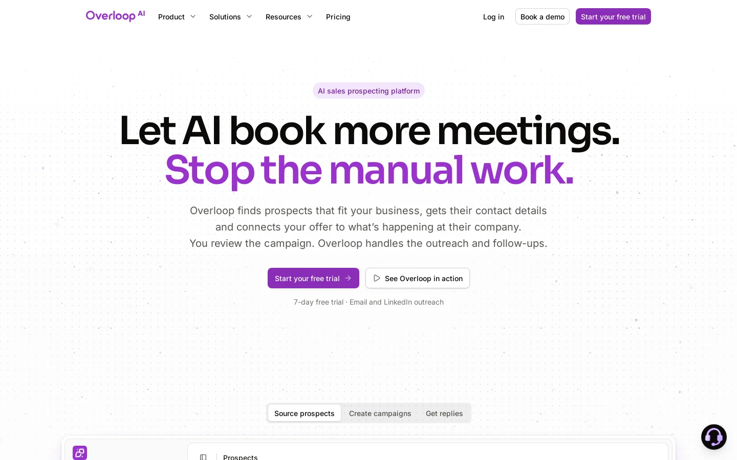 Overloop Homepage screenshot