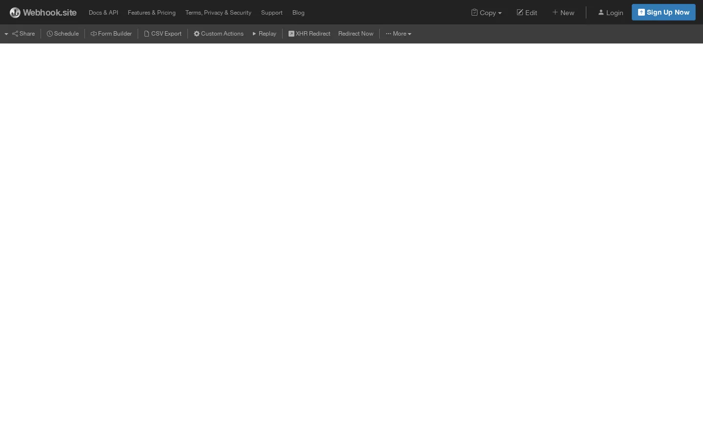 Webhook.site Homepage screenshot