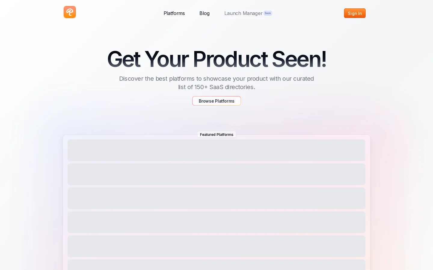 Rollout Homepage screenshot