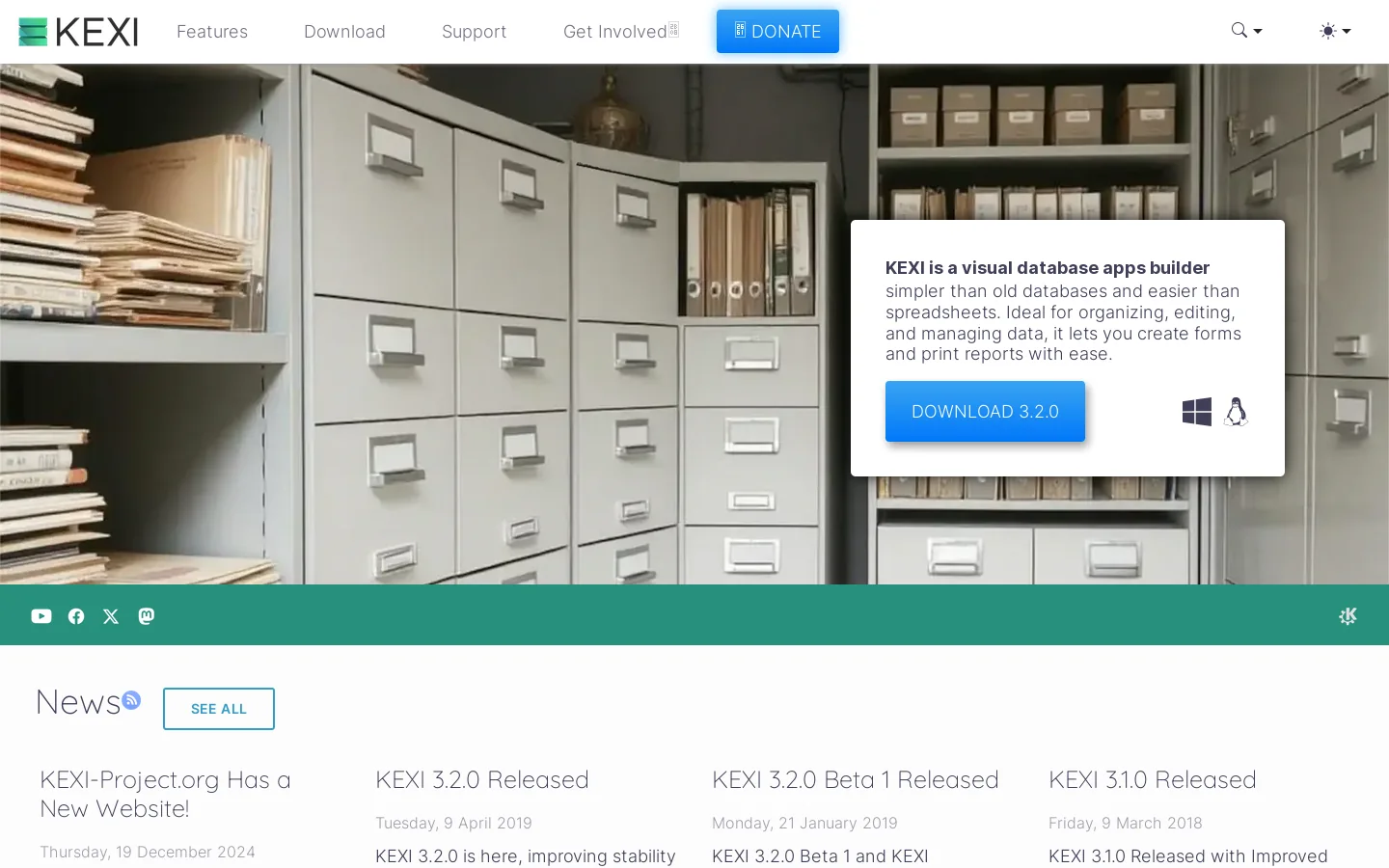 https://kexi-project.org/en/ Homepage screenshot