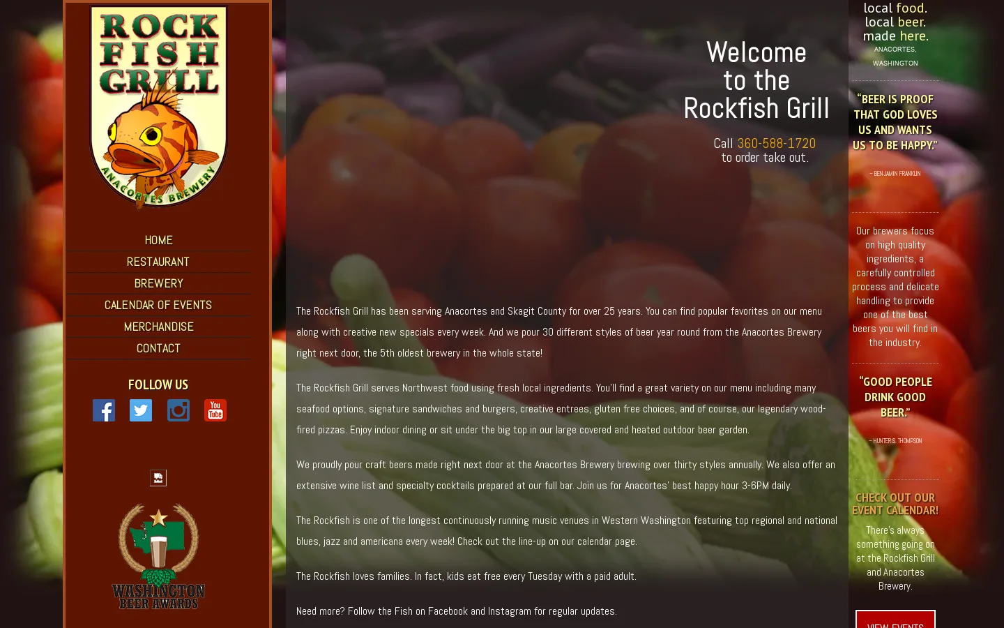 Anacortes Rockfish Grill Homepage screenshot