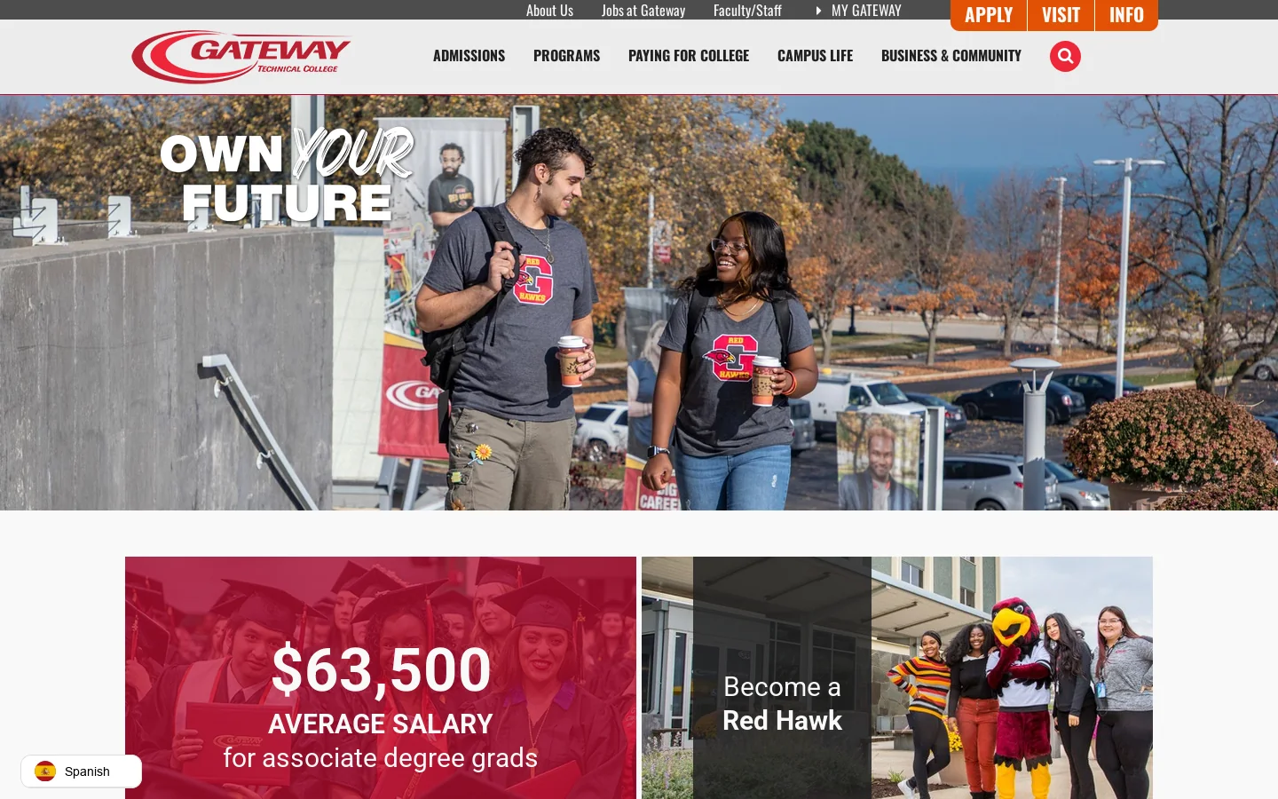 Gateway Technical College | Gateway Technical College Homepage screenshot