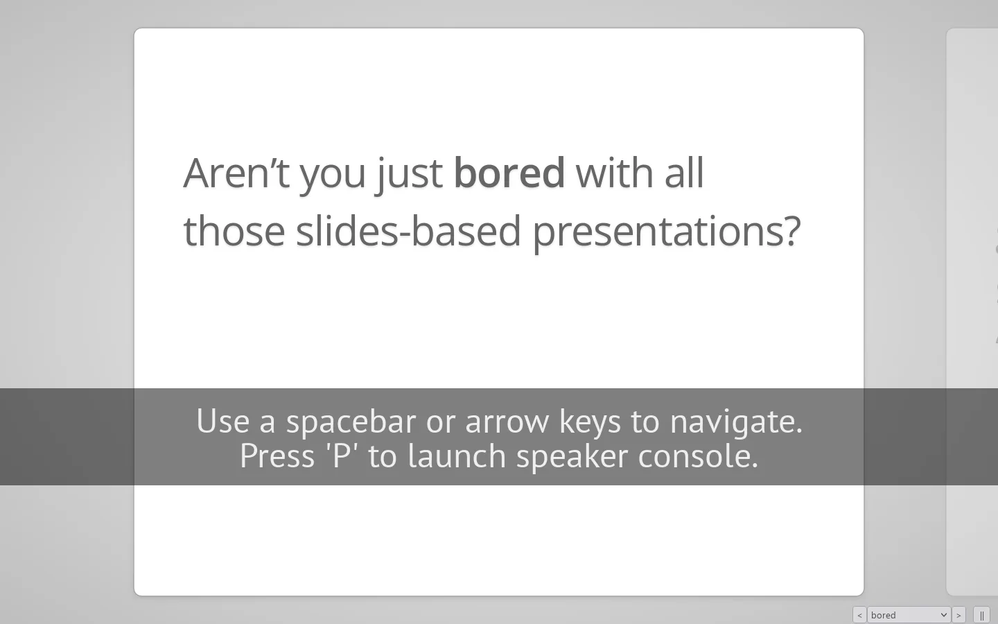 impress.js Homepage screenshot