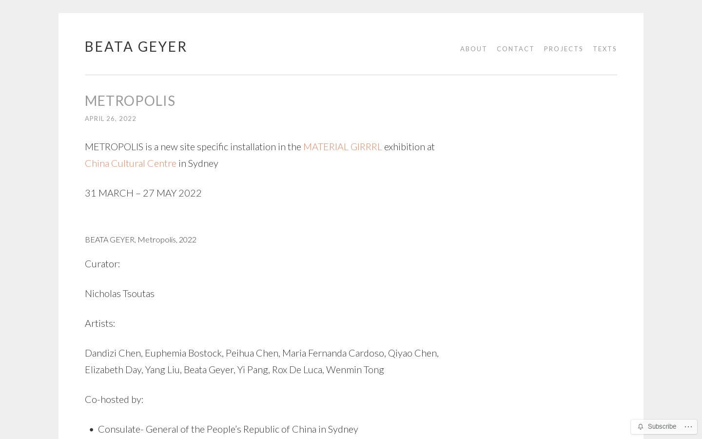 BEATA GEYER Homepage screenshot