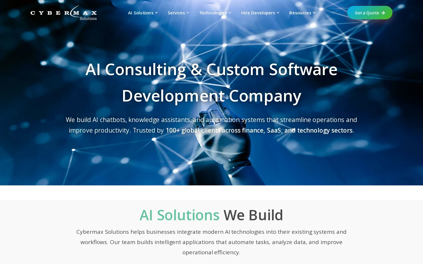 Cybermax Solutions Homepage screenshot