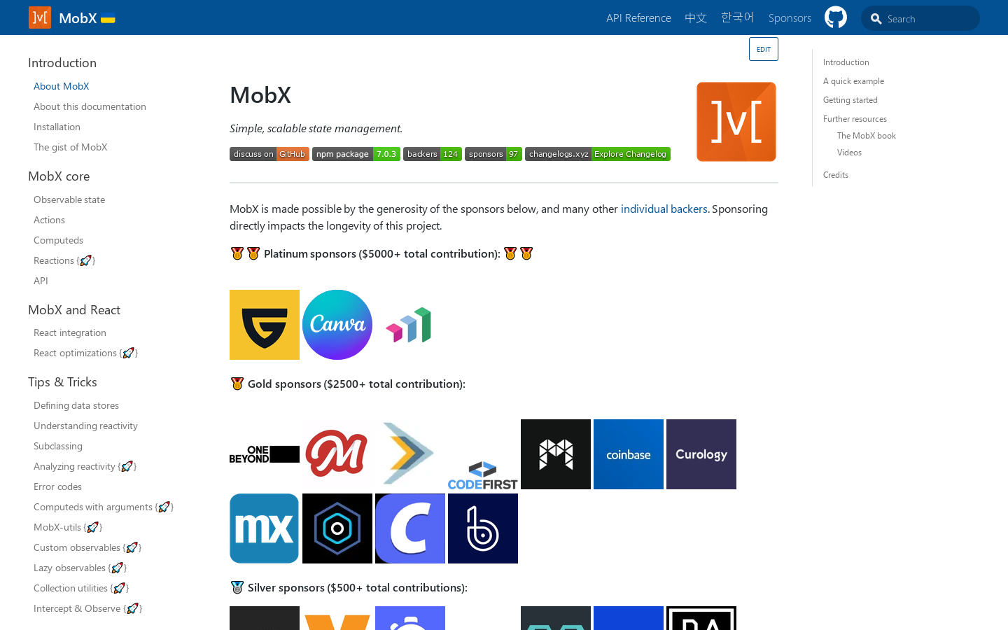 MobX 🇺🇦 Homepage screenshot