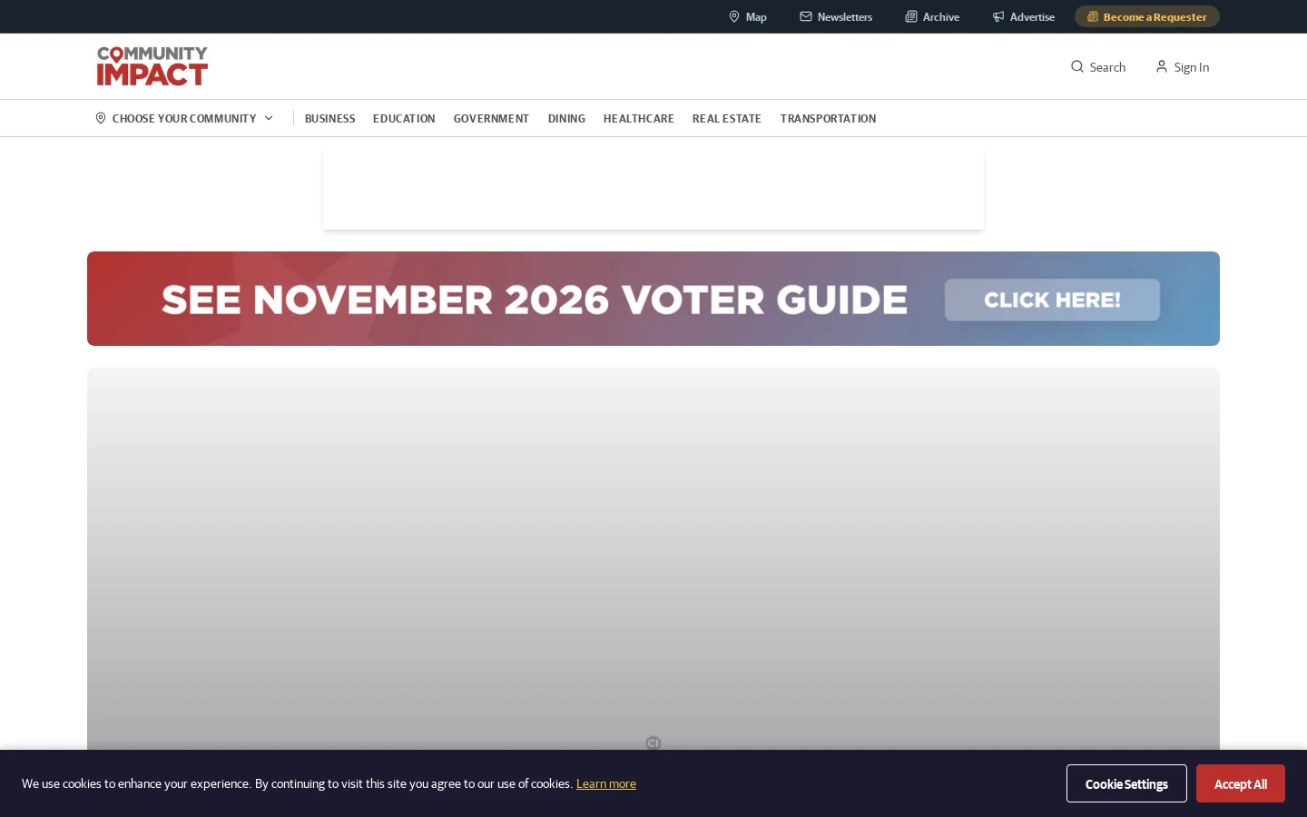 Community Impact Homepage screenshot