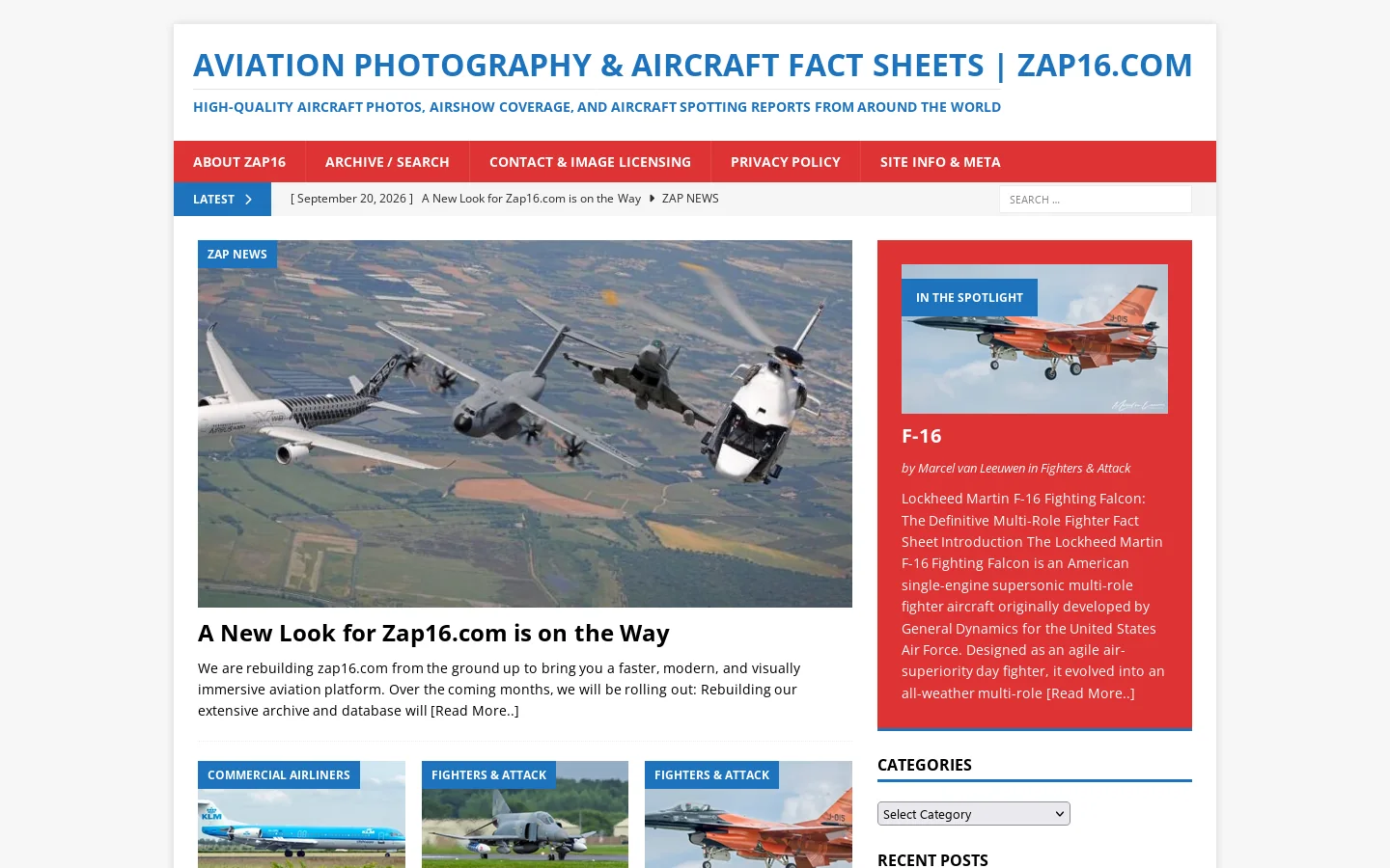 ZAP16.COM Homepage screenshot
