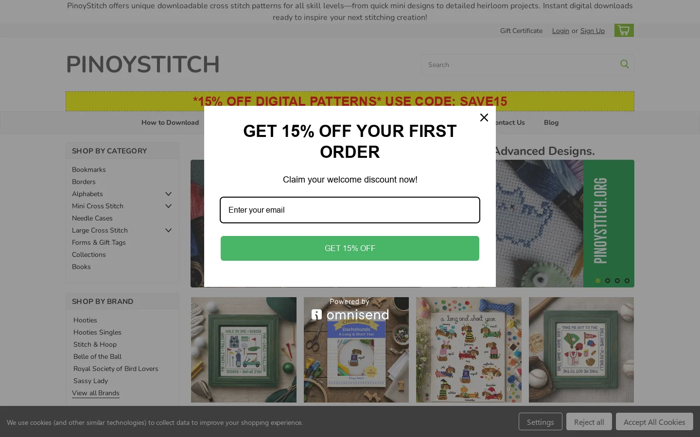 PinoyStitch Counted Cross Stitch Patterns Homepage screenshot