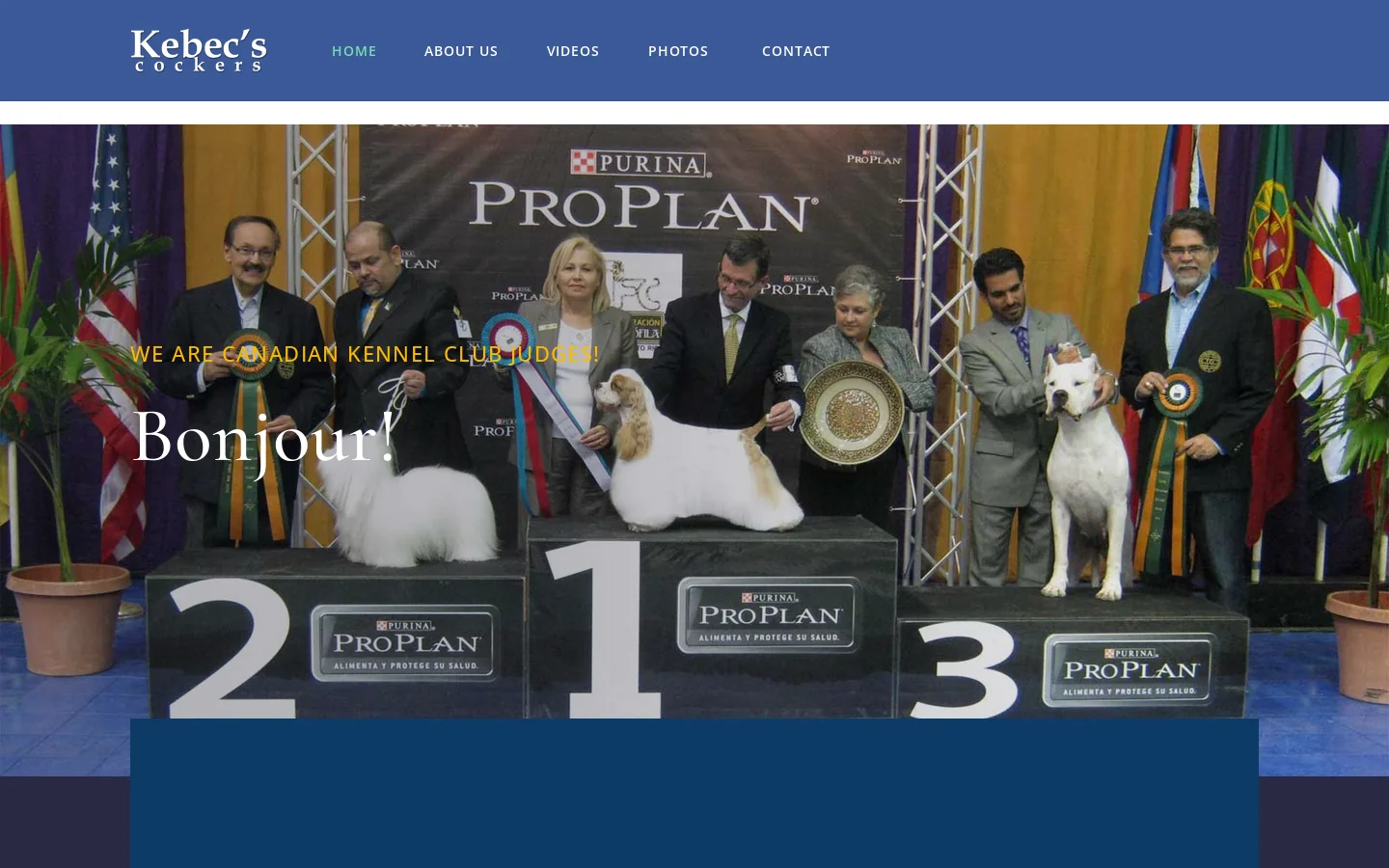 Kebec's Cockers Homepage screenshot