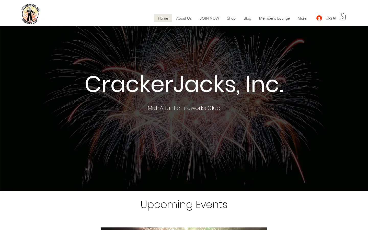 Crackerjacks Fireworks Club Homepage screenshot