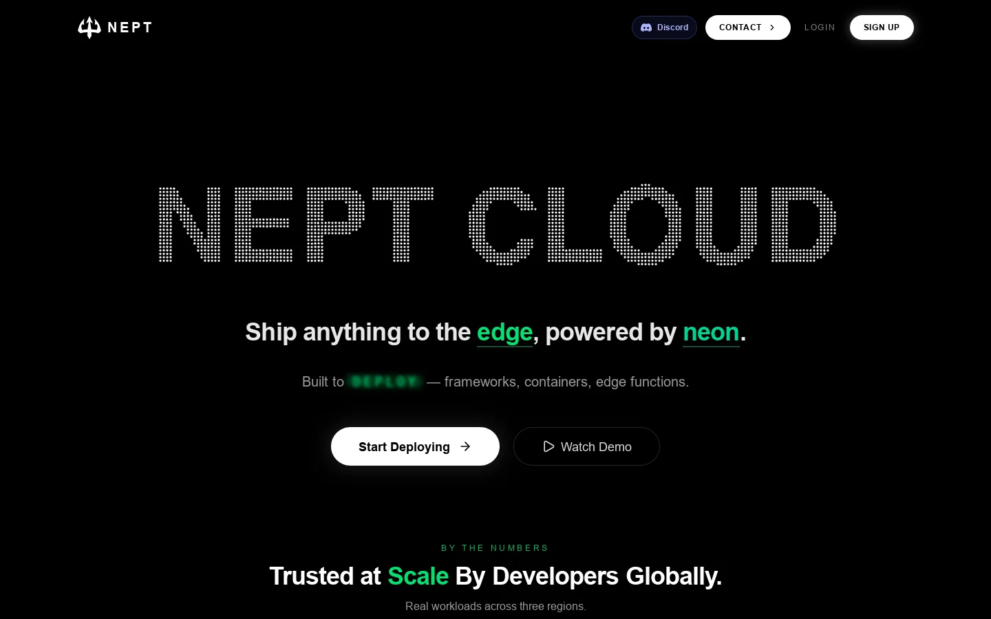 Nept Homepage screenshot
