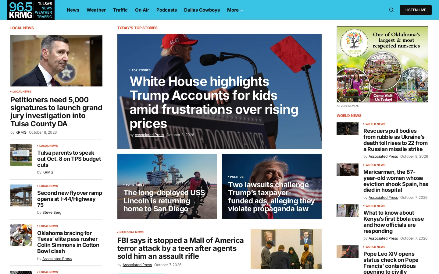 Homepage - 96.5 KRMG Homepage screenshot