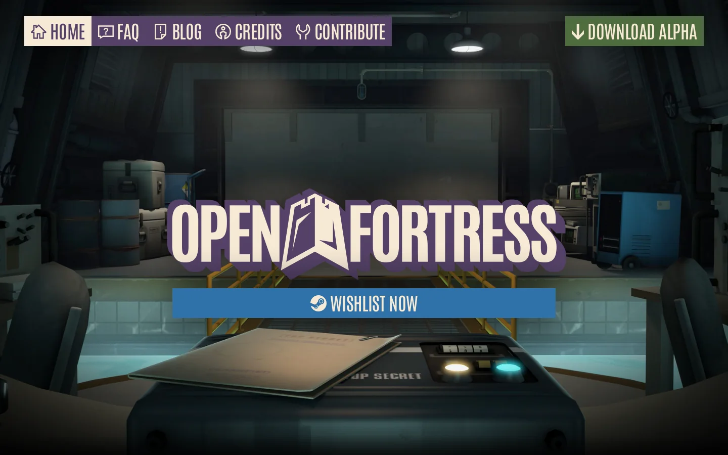 Open Fortress Homepage screenshot