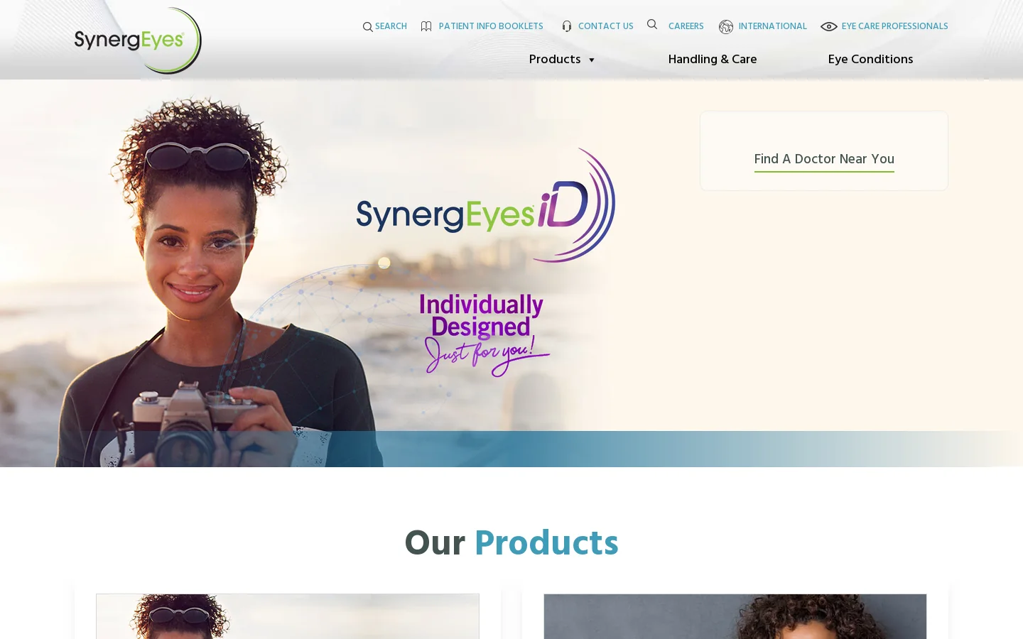 SynergEyes Homepage screenshot