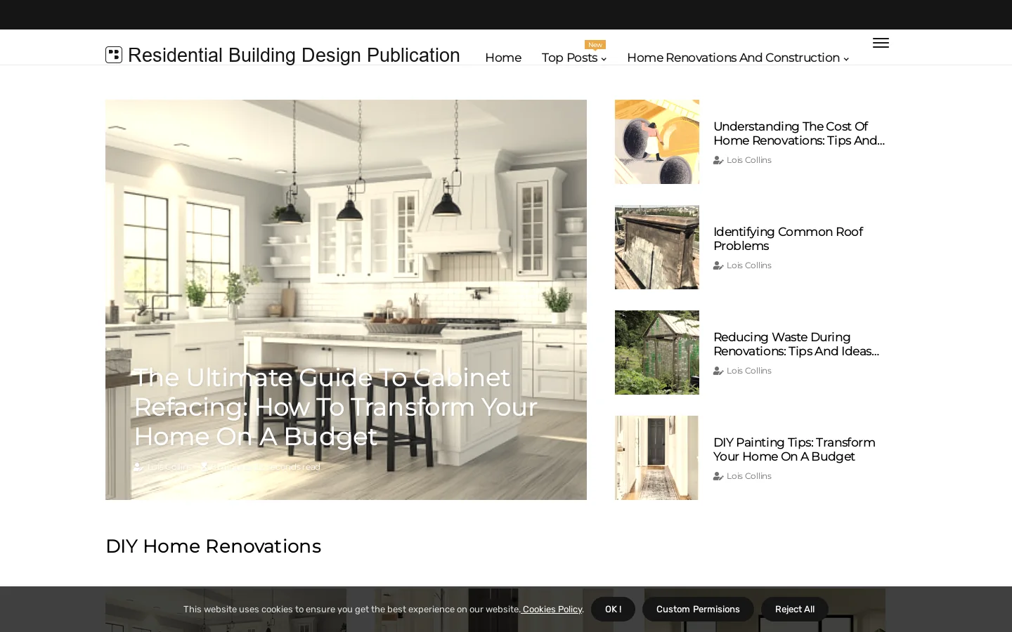 Residential Building Design Publication Homepage screenshot