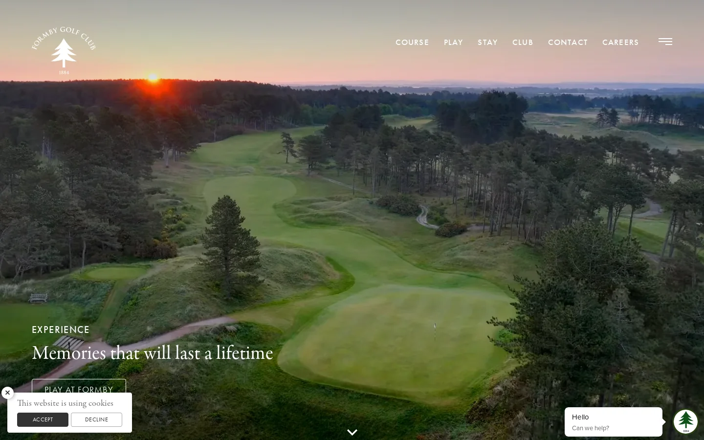Formby Golf Club Homepage screenshot