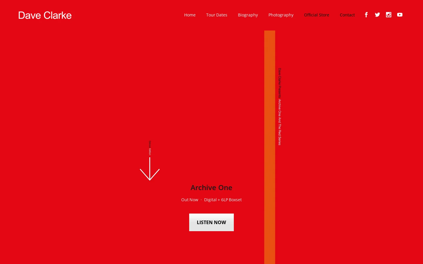 Dave Clarke Homepage screenshot