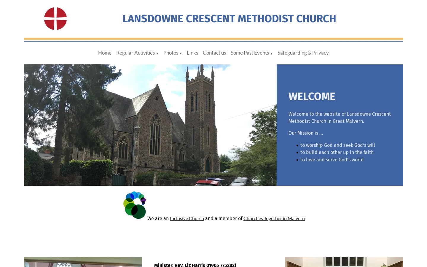 Lansdowne Crescent Methodist Church Homepage screenshot