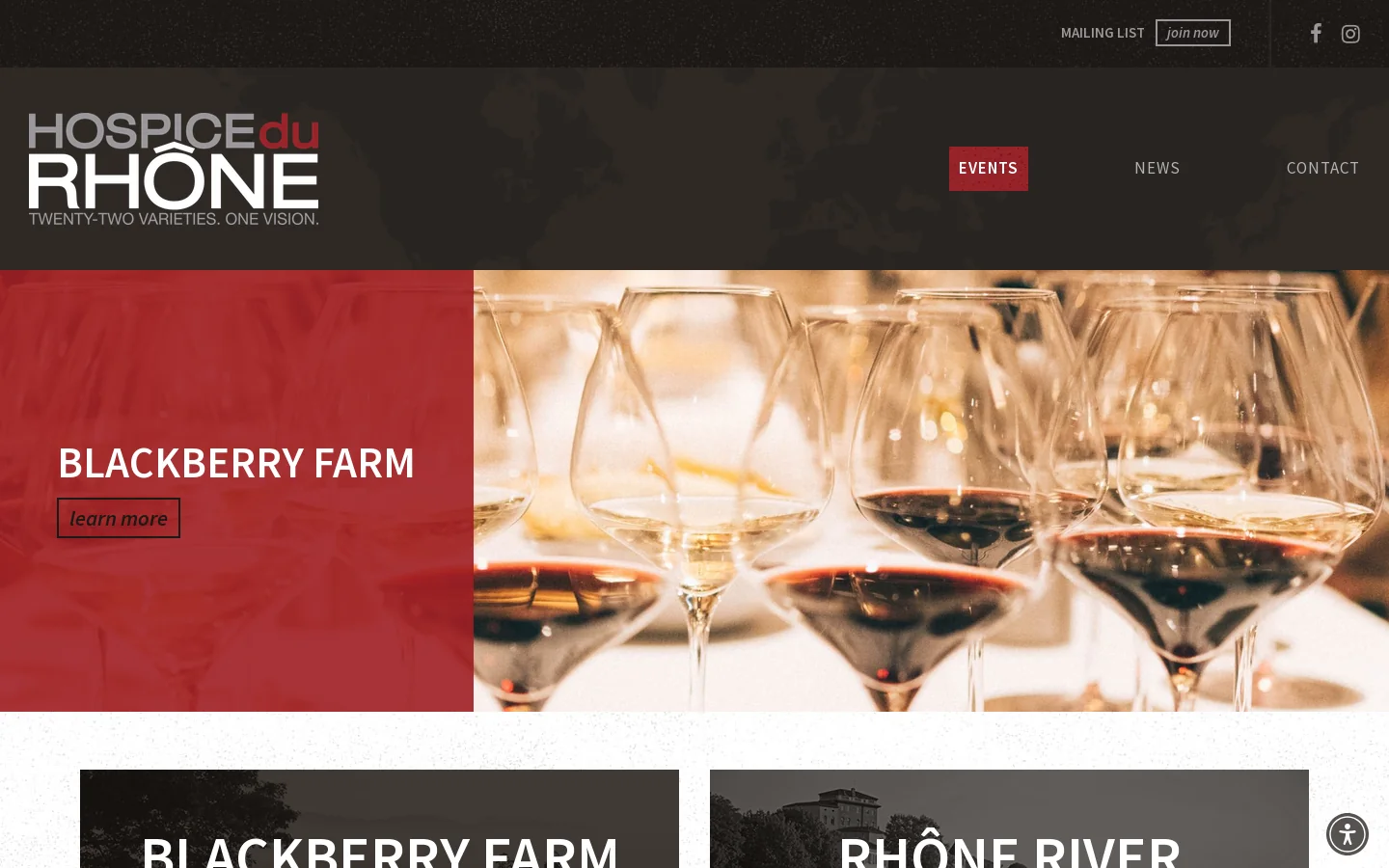 Hospice du Rhône | International Rhône Wines Homepage screenshot