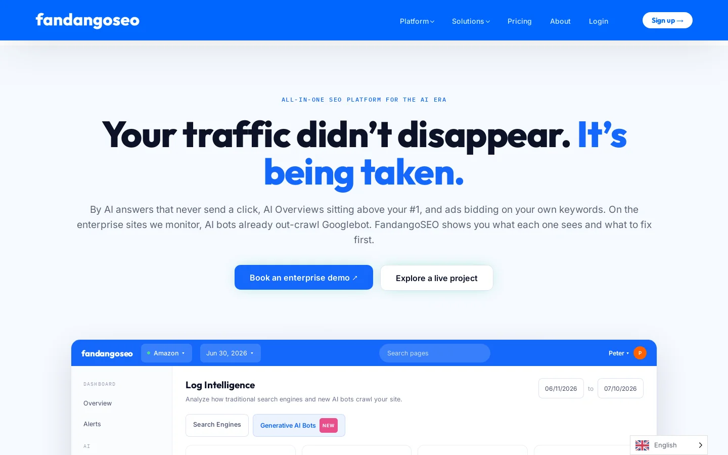 FandangoSEO Homepage screenshot