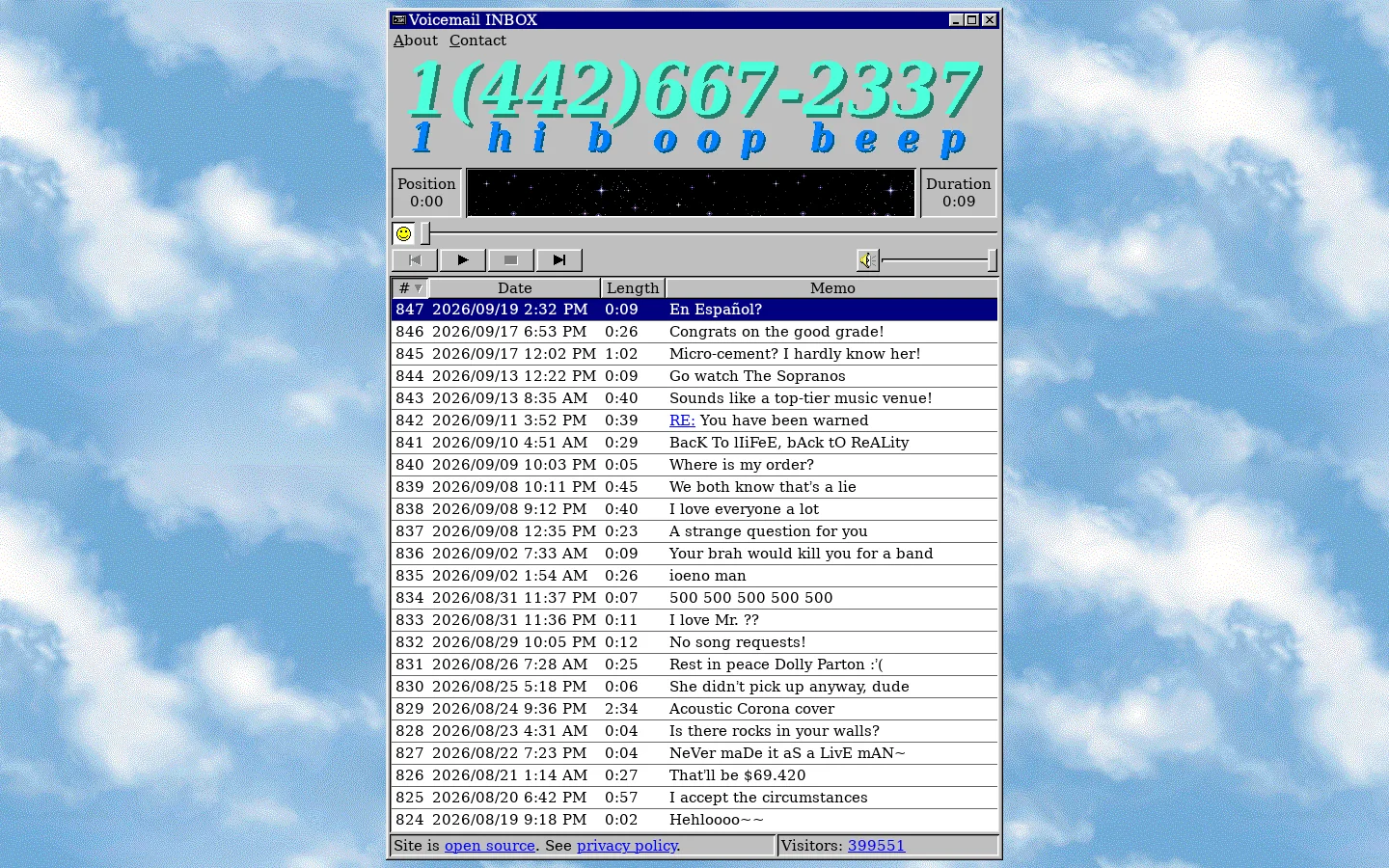 After the Beep Homepage screenshot