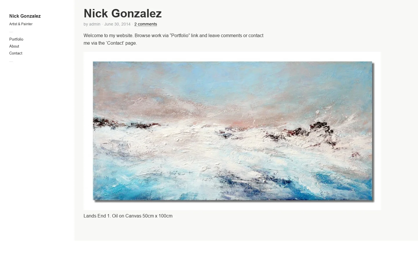 Nick Gonzalez | Artist & Painter Homepage screenshot