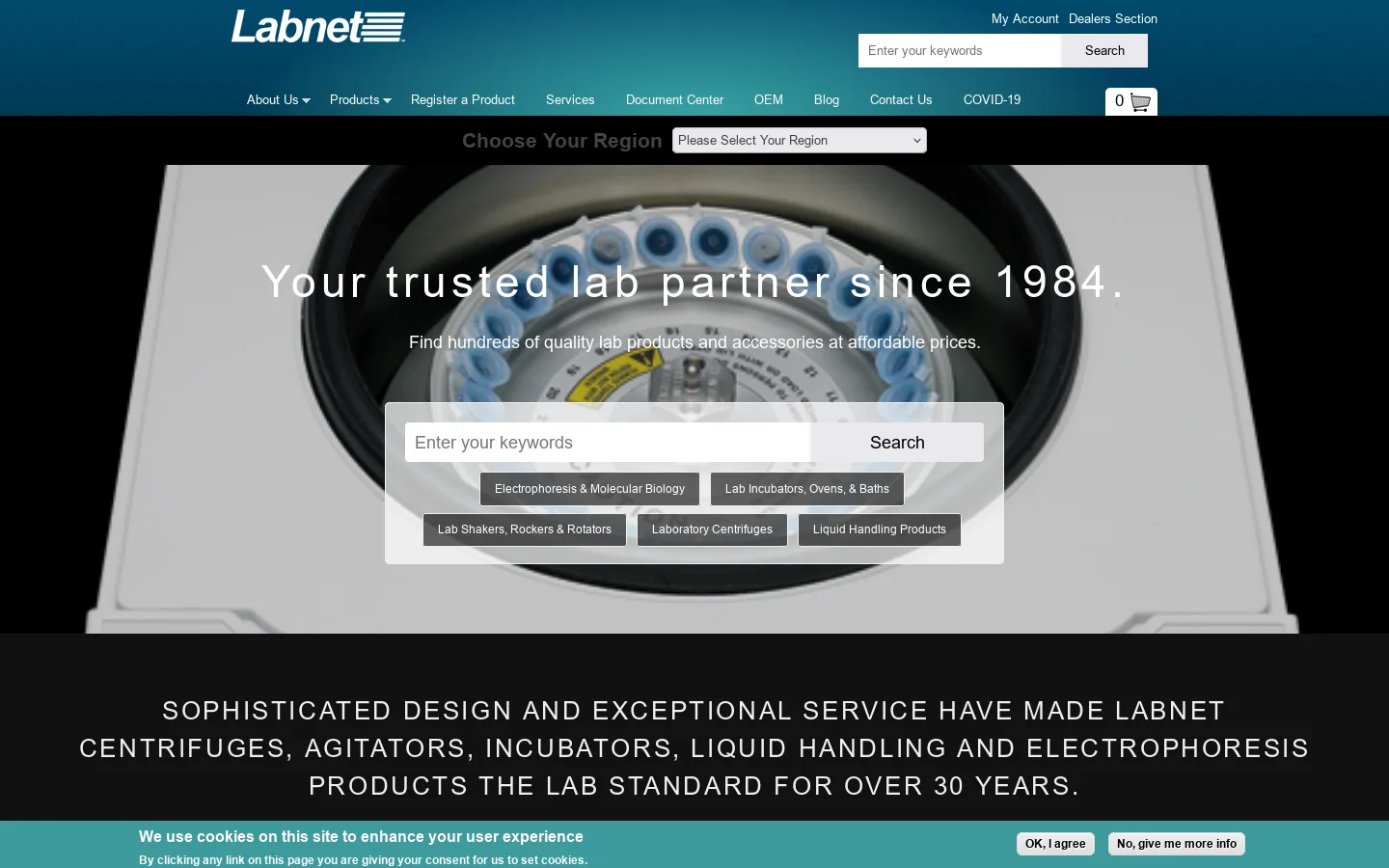Labnet | Homepage screenshot