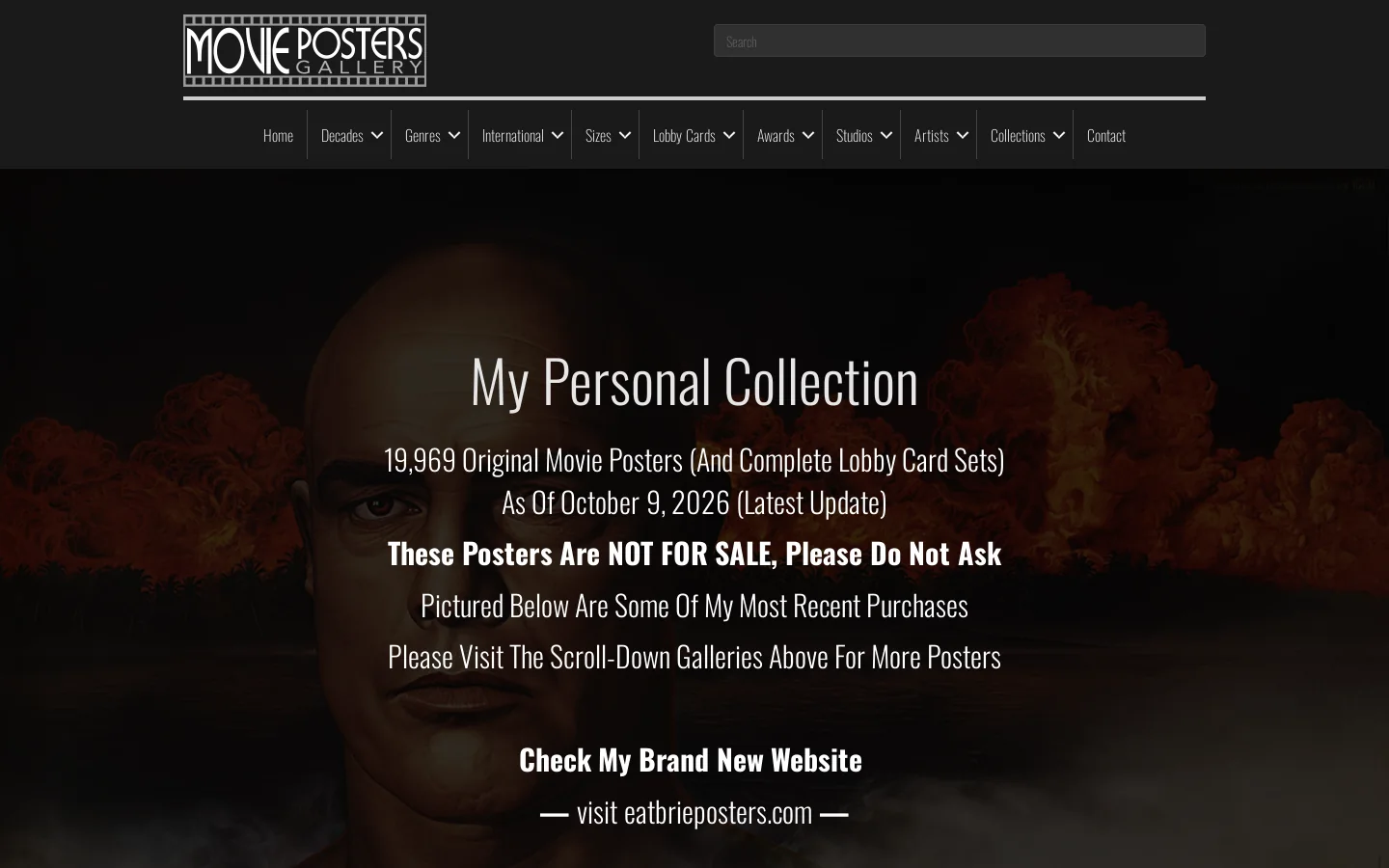 Movie Posters Gallery Homepage screenshot