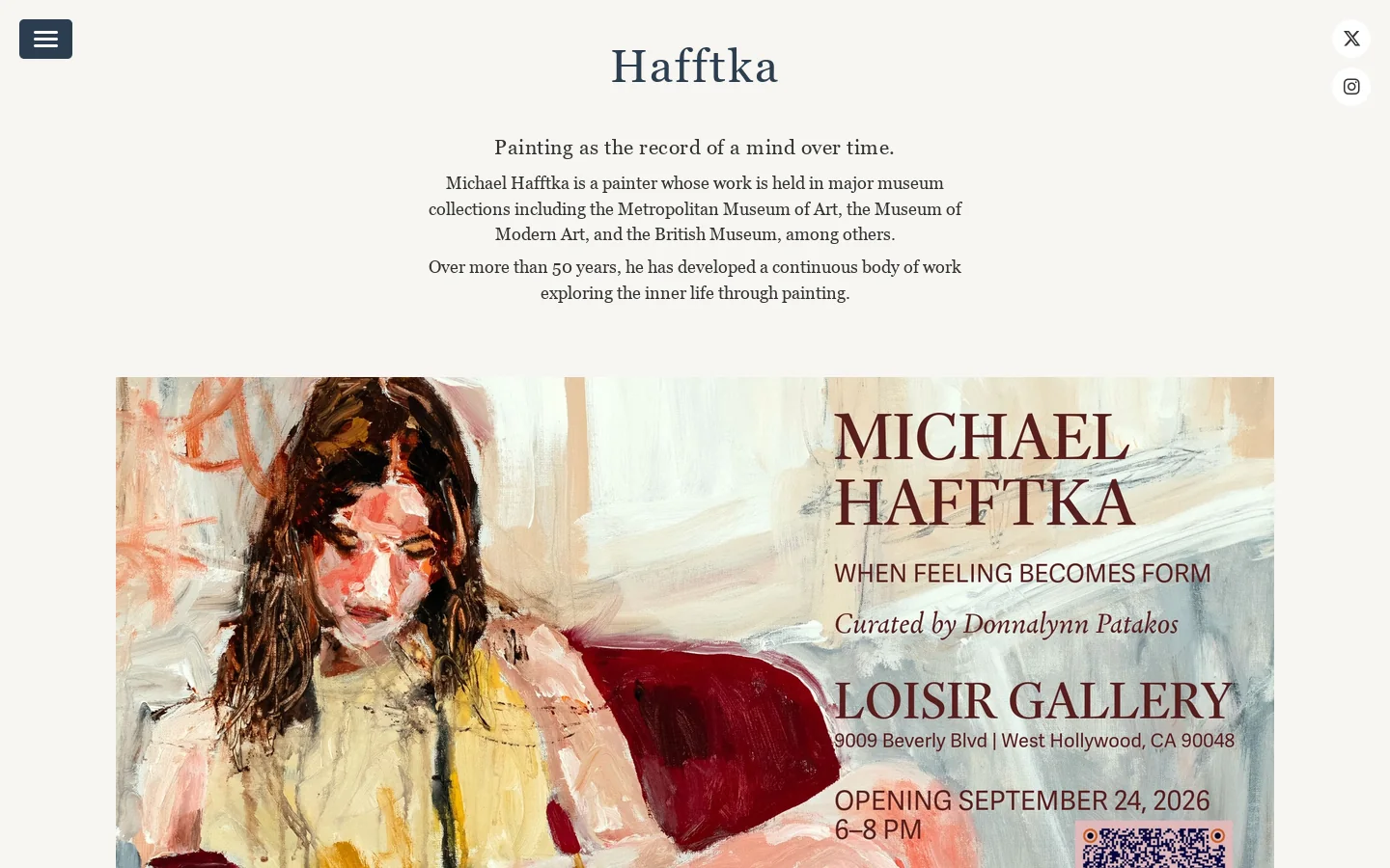 Michael Hafftka - Contemporary Artist Homepage screenshot