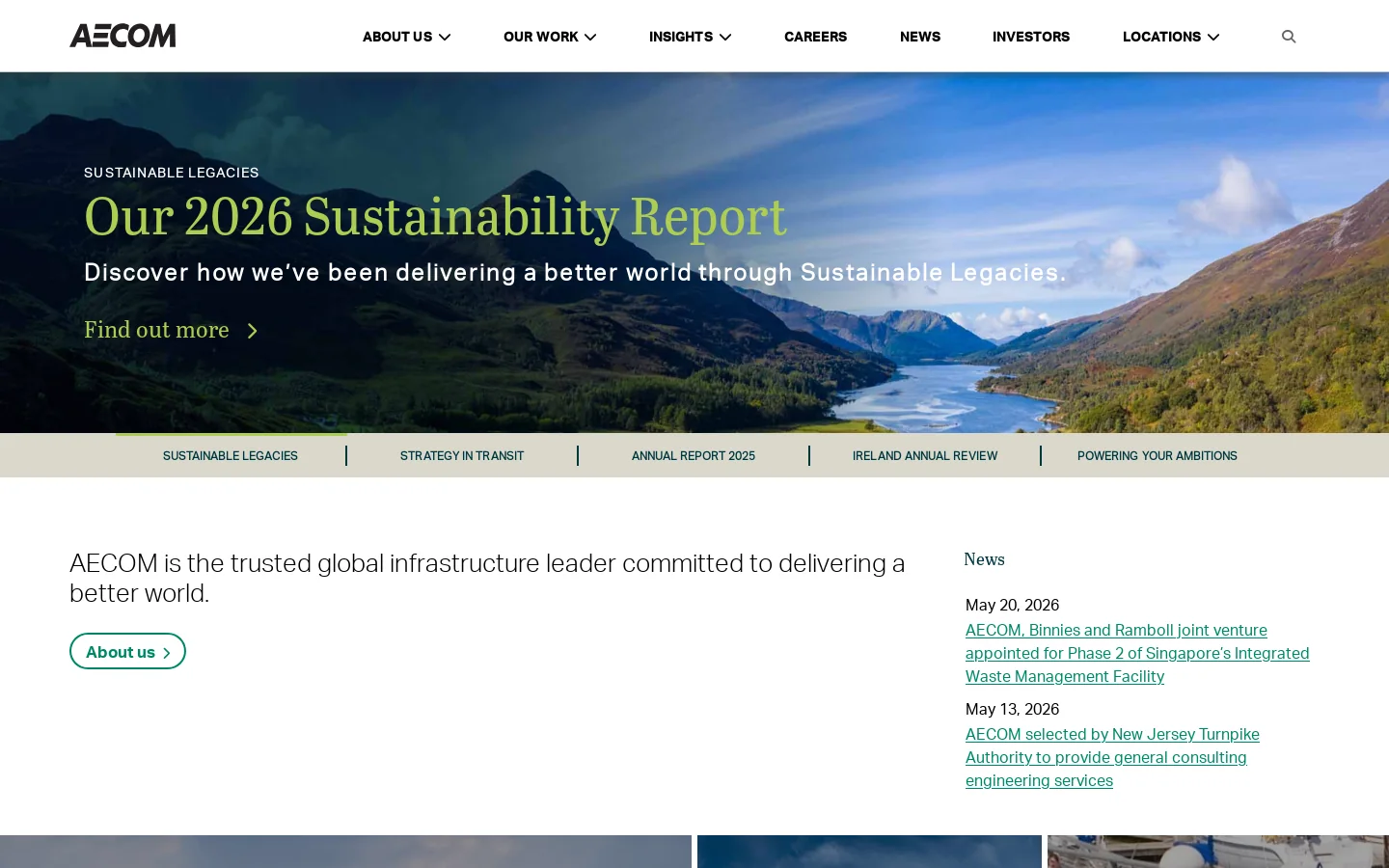 AECOM Homepage screenshot