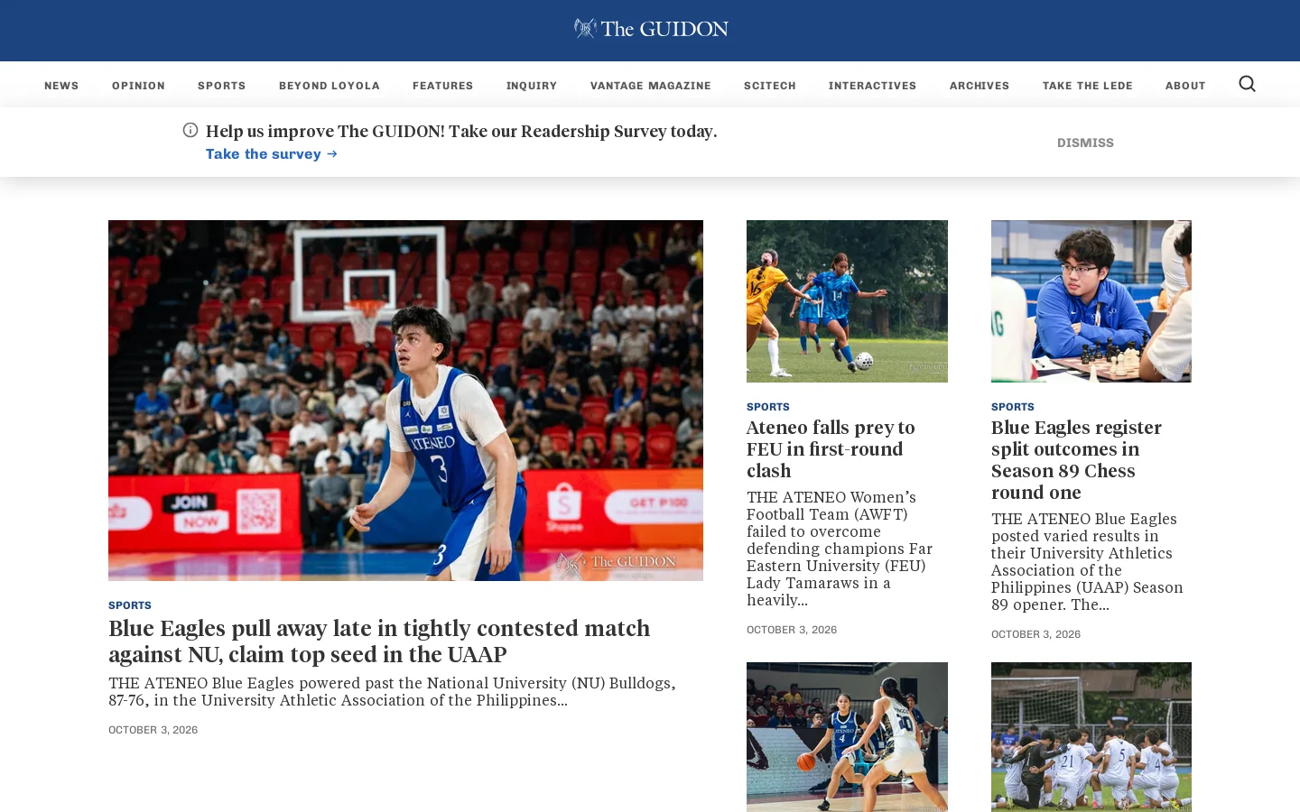The GUIDON Homepage screenshot