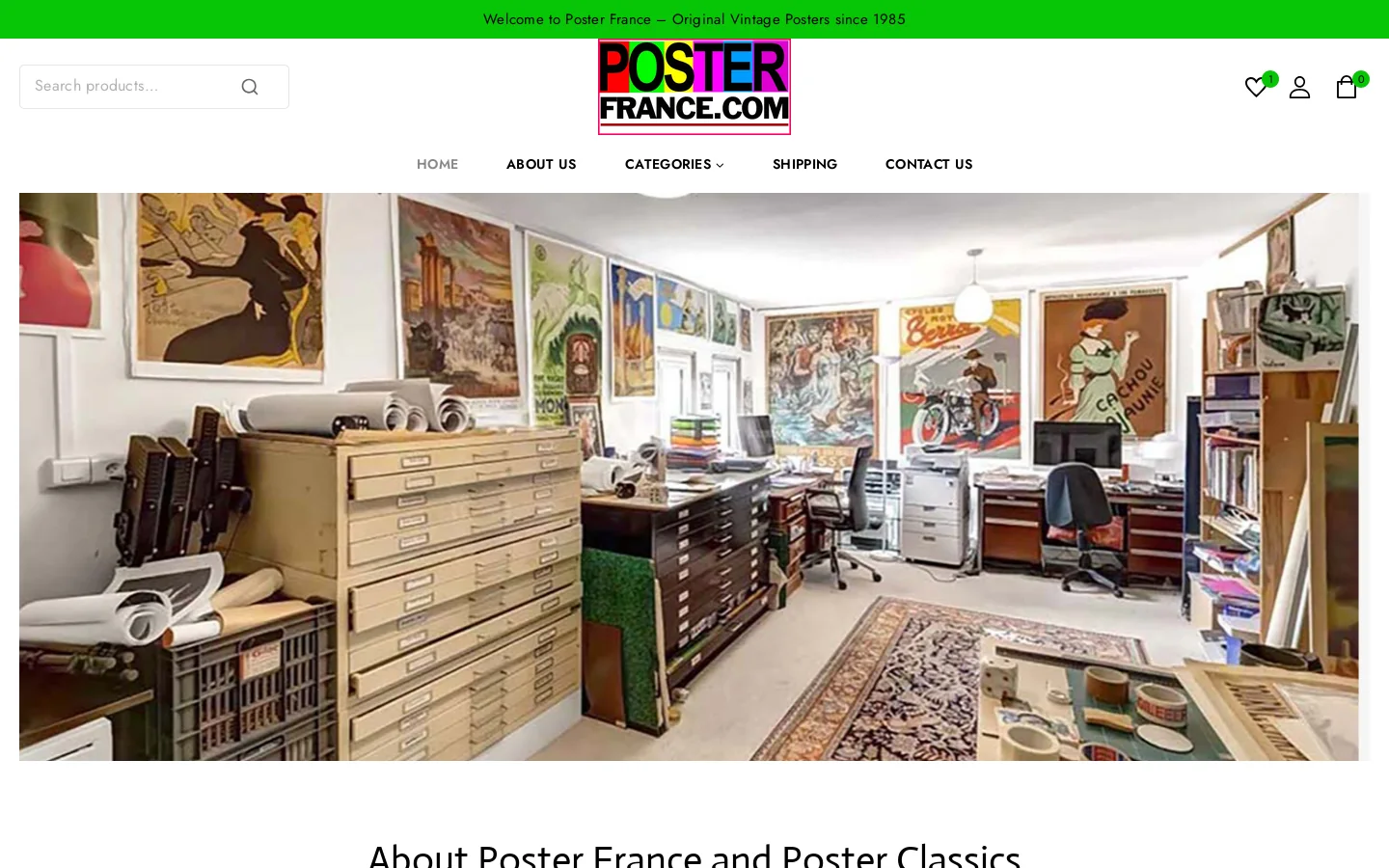 Poster France Homepage screenshot