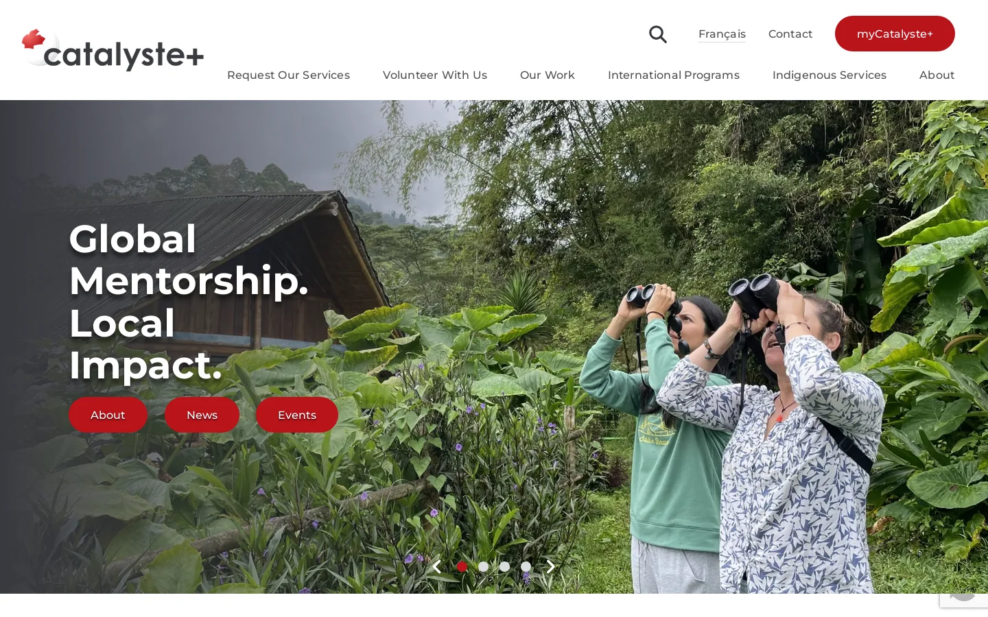 Global Hub for Economic Development | Catalyste+ Homepage screenshot