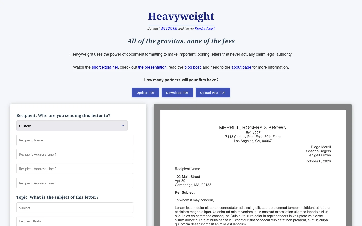Heavyweight Homepage screenshot