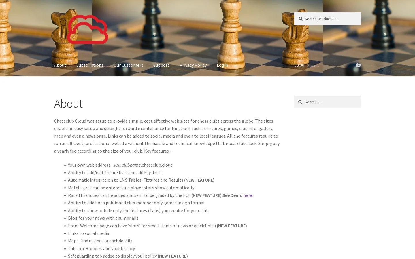 Solihull Chess Club 2026/27 Homepage screenshot