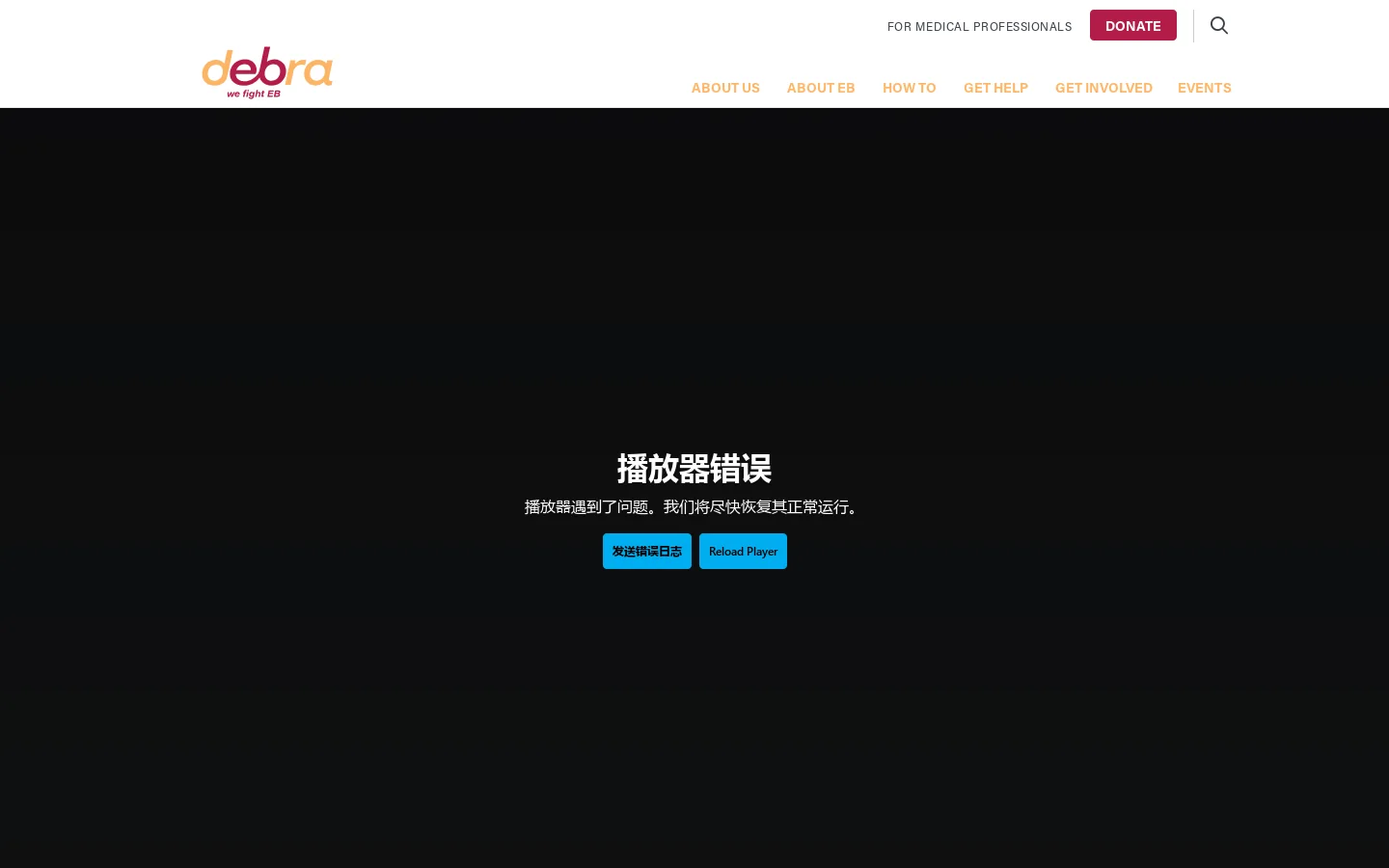 Support Epidermolysis Bullosa Patients | Programs, Advocacy & Research Homepage screenshot