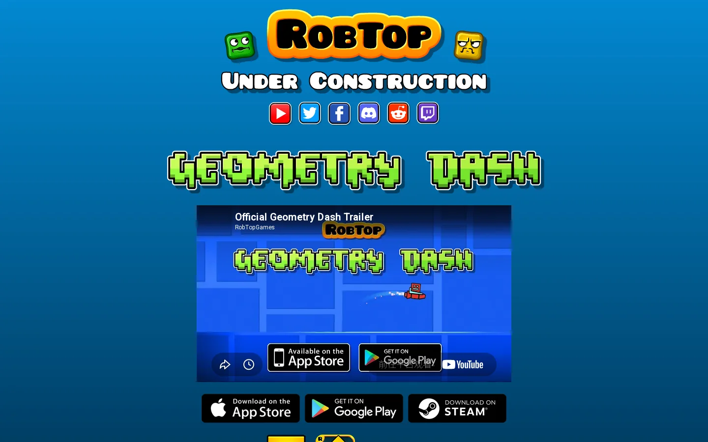 RobTop Games Homepage screenshot