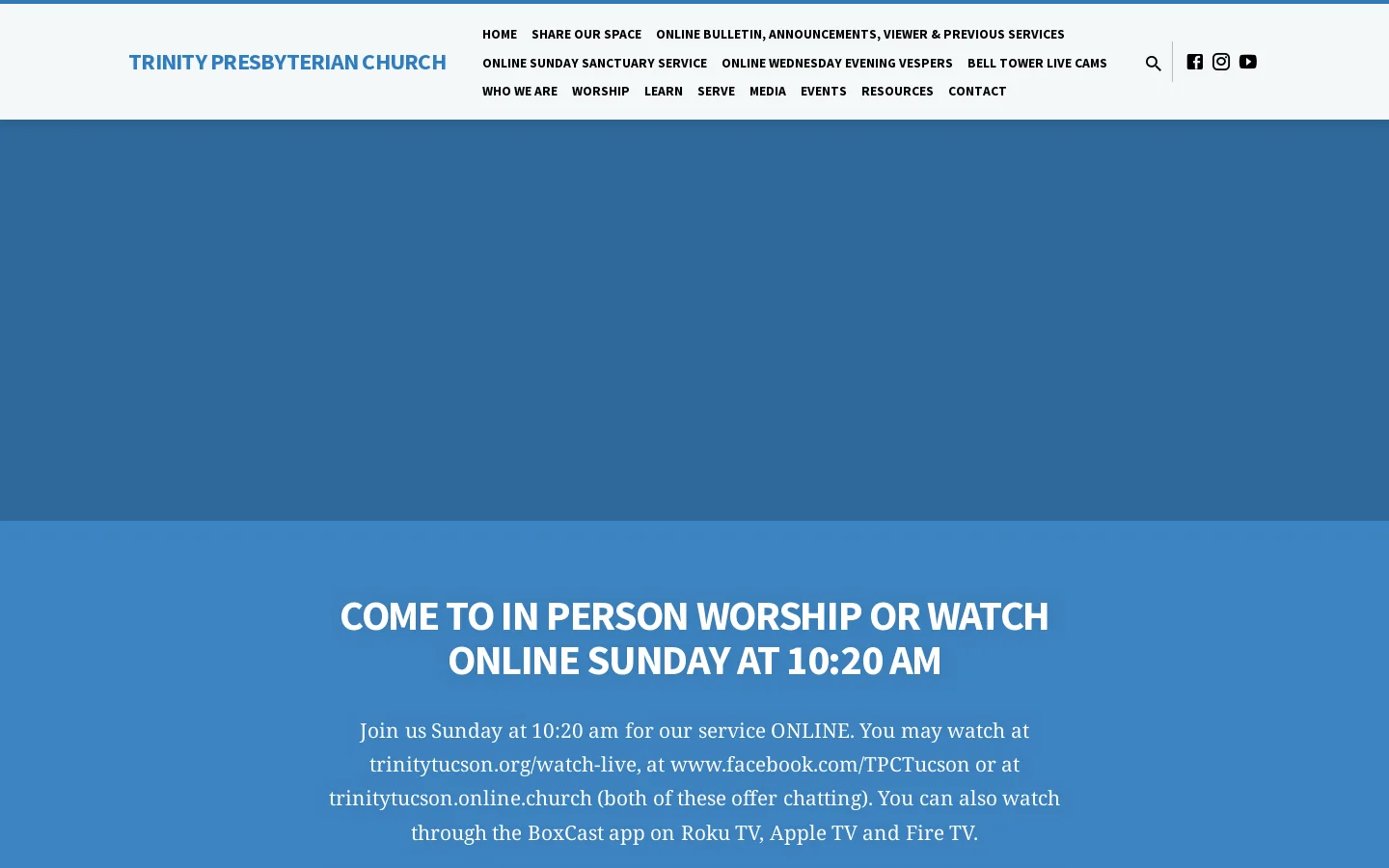 Trinity Presbyterian Church – Serving God In The Heart Of The City Homepage screenshot