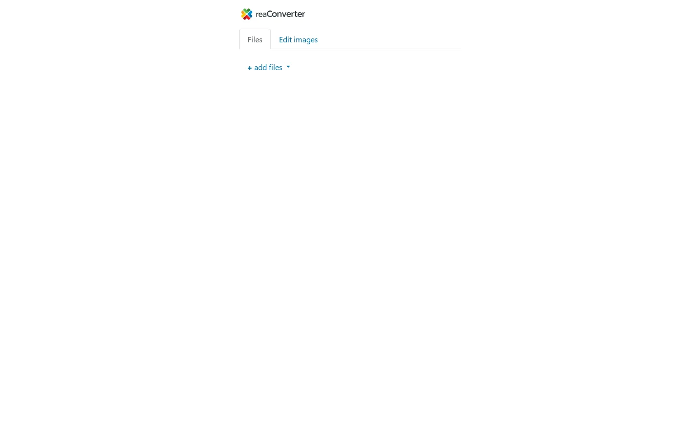 reaConverter – Free Online File Converter Homepage screenshot