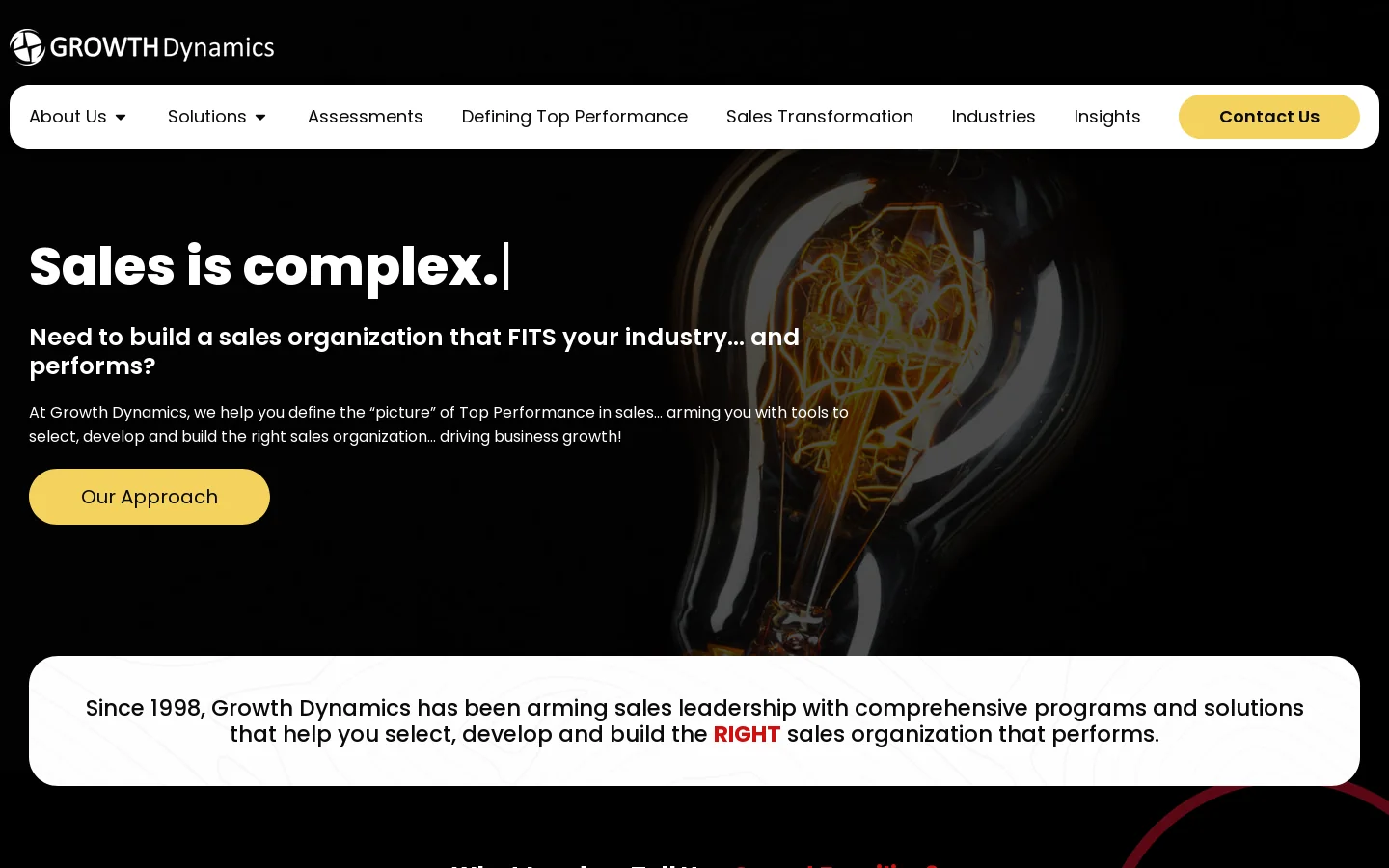Home - Growth Dynamics Homepage screenshot