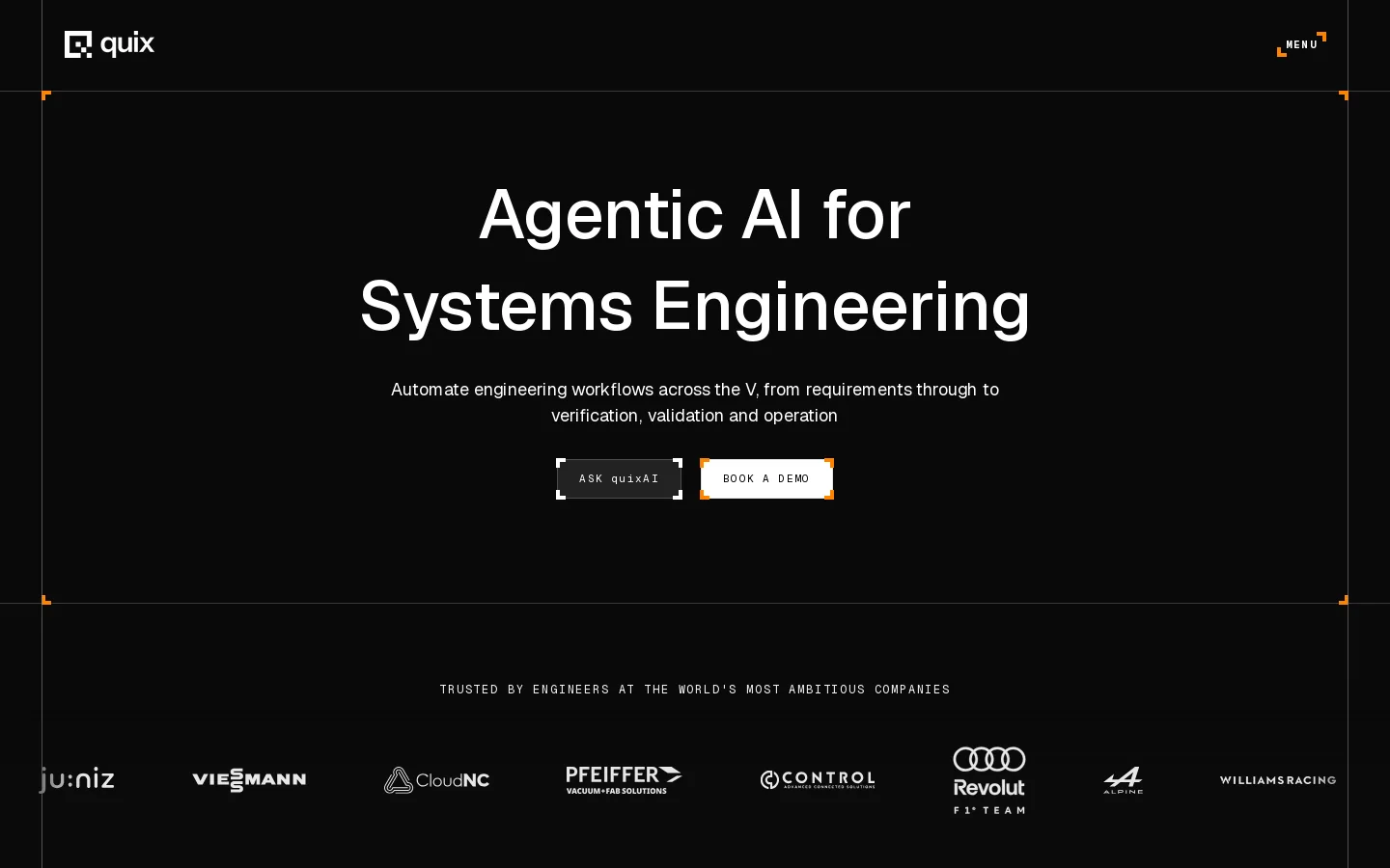 Quix Homepage screenshot